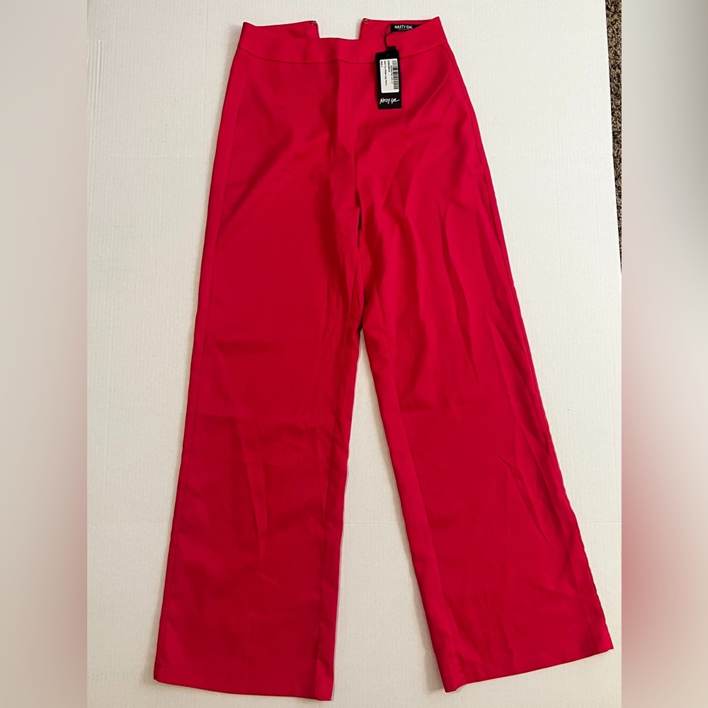Pink, nasty gal, trouser pants, never worn